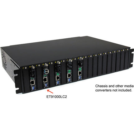 StarTech Conversor de Medios de Fibra Multimodo Gigabit 1000 Mb/s con Conector LC Negro