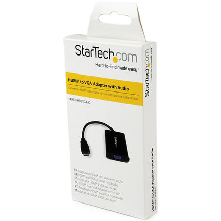 StarTech Convertidor HDMI a VGA con Audio Resolución 1920x1200 3.5mm Jack USB