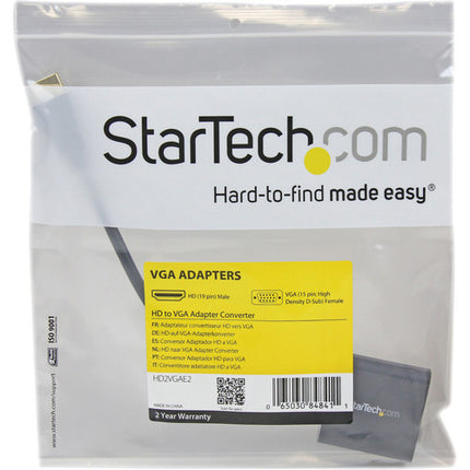 StarTech Convertidor HDMI a VGA para Laptop Soporta 1920x1200 Resolución