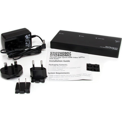StarTech ST122HDMI2 Divisor y Amplificador de Señal HDMI 2 Puertos Alta Velocidad