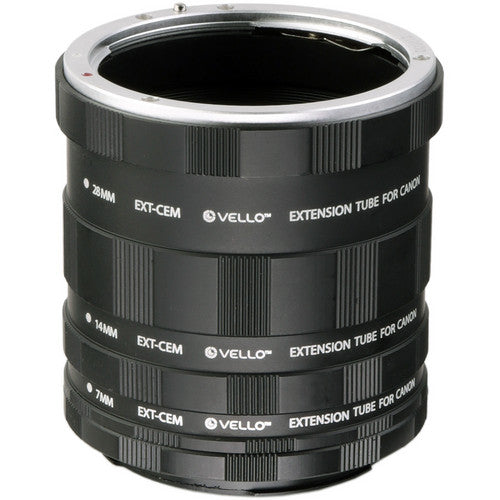 Vello Set de Tubos de Extensión Manual 7 14 y 28 mm para Canon EF EF-S