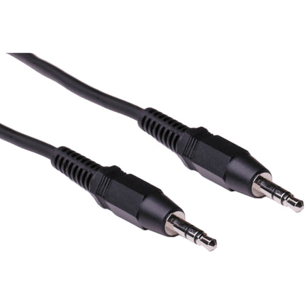 Cable auxiliar estéreo mini macho a macho Pearstone negro 4.5 m 15 pies