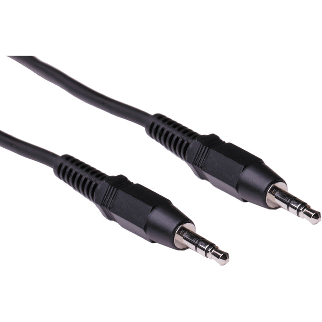 Pearstone Cable Auxiliar Stereo Mini Macho a Macho Negro 50 Pies