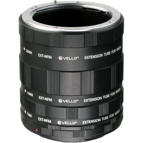 Vello Set de Tubos de Extensión Manual 7mm 14mm 28mm para Montura Nikon F