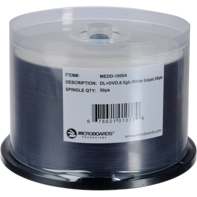 Microboards MEDD-10004 DVD+R Doble Capa 8.5GB 8x Blanca Inkjet 50 unidades