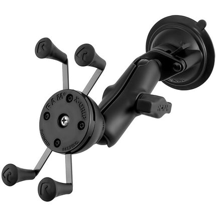 RAM Mounts Twist-Lock Soporte con Ventosa y X-Grip para Teléfonos 3.25"