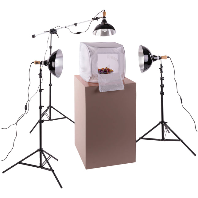 Impact Three-Light Juego de Iluminación Fluorescente 96W con Mini Boom Arm 5'3"