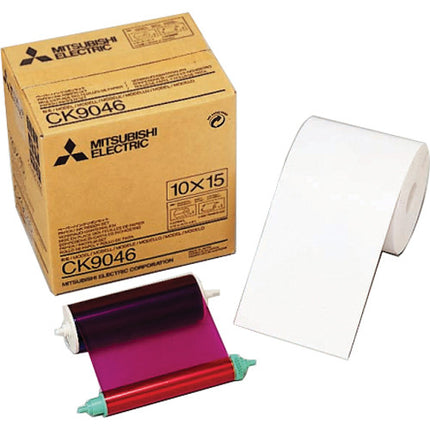 Mitsubishi Rollos de Papel y Plancha de Tinta 6" para CP-9550DW 600 impresiones