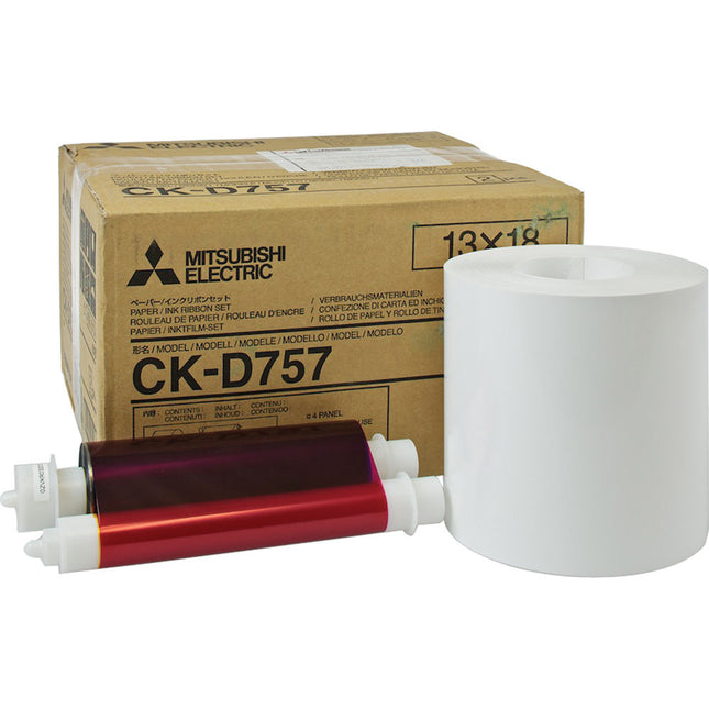 Mitsubishi CK-D757 Kit de papel y tinta 5 x 7" con 2 rollos y 230 impresiones