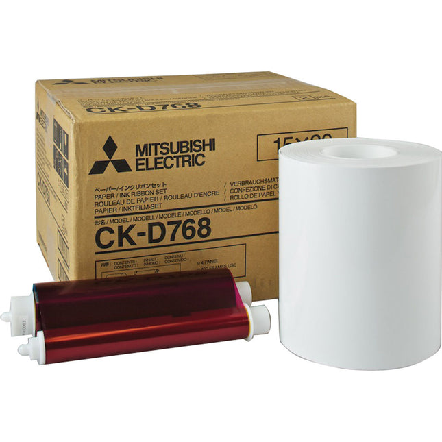 Mitsubishi CK-D768 Kit de Papel y Tinta 6 x 8" 2 Rollos 200 Impresiones