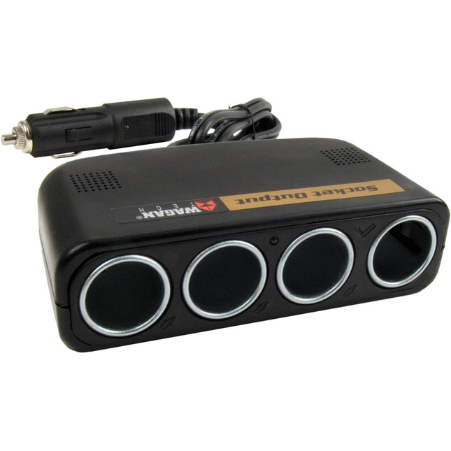 WAGAN Adaptador De Enchufe DC Vehículo 4 Salidas 12V 30 Pulgadas Cargador Segura