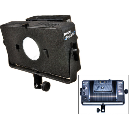 Frezzi SKY1A Luz LED portátil con salida tipo HMI y montura A/B batería 5600K 650W equivalente tungsteno