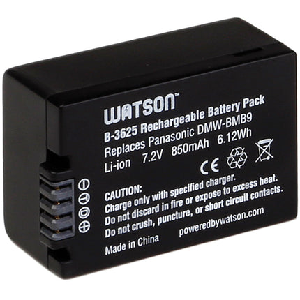 Watson DMW-BMB9 Batería de Litio 7.2V 850mAh para cámaras Panasonic Leica
