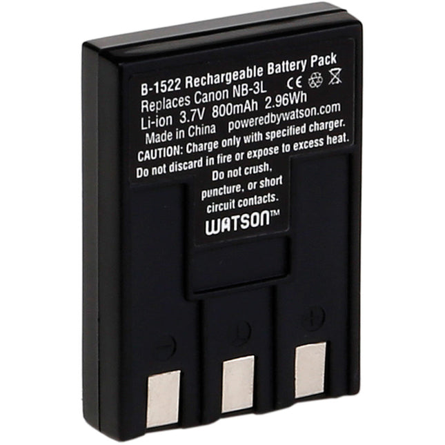 Watson NB-3L batería de ion de litio 3.7V 800mAh reemplazo Canon