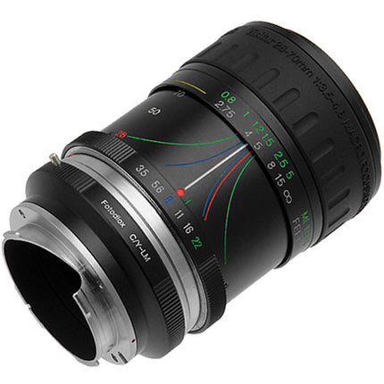 Adaptador de Montura para Lentes FotodioX Contax Yashica Pro en Latón Acero inoxidable para Cámaras Leica M