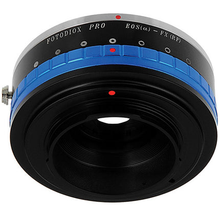 FotodioX Adaptador de Objetivo Canon EF con Iris Integrado para Fujifilm X-Mount Acabado Acero Inoxidable