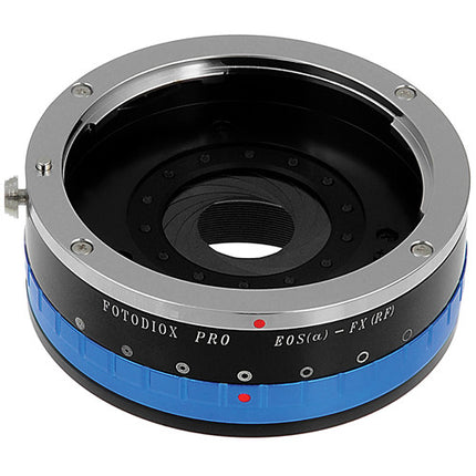 FotodioX Adaptador de Objetivo Canon EF con Iris Integrado para Fujifilm X-Mount Acabado Acero Inoxidable