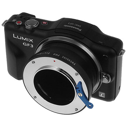 Adaptador de objetivo FotodioX Exakta Auto Topcon para cámaras Micro Cuatro Tercios acero inoxidable
