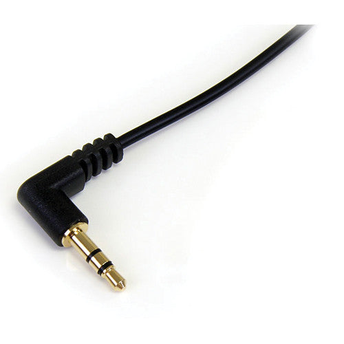 StarTech Cable de Audio 3.5mm Ángulo Recto a Recto 6' Negro Slimline
