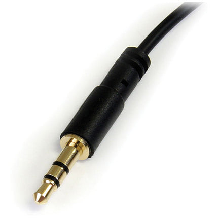 StarTech Cable de Audio 3.5mm TRS Ángulo Recto a Recto 30cm Negro