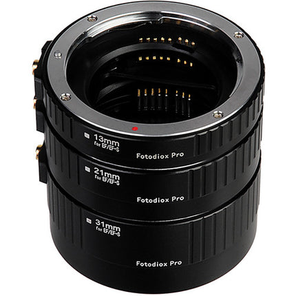 FotodioX Pro Kit de Tubos de Extensión Macro Automático 13mm 21mm 31mm para Canon EF y EF-S