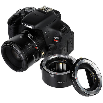 FotodioX Pro Kit de Tubos de Extensión Macro Automático 13mm 21mm 31mm para Canon EF y EF-S