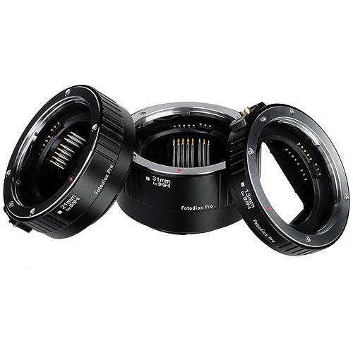 FotodioX Pro Kit de Tubos de Extensión Macro Automático 13mm 21mm 31mm para Canon EF y EF-S
