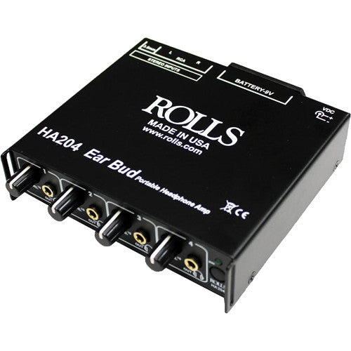 Rolls HA204p Amplificador de Auriculares 4 Canales Portátil Batería 8 Horas