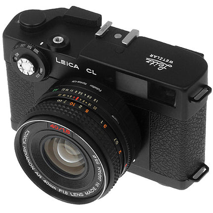 FotodioX Konica AR Adaptador de Lente para Cámaras Leica M con Enfoque Infinito y Acabado Acero Inoxidable