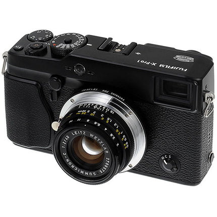Adaptador de Montura FotodioX Leica M Pro para Cámaras Fujifilm Acero Inoxidable