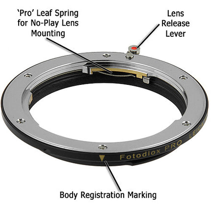 FotodioX Pro Adaptador Montura para Objetivo Leica R a Canon EF Metal y Latón