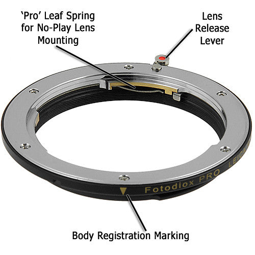 FotodioX Pro Adaptador Montura para Objetivo Leica R a Canon EF Metal y Latón