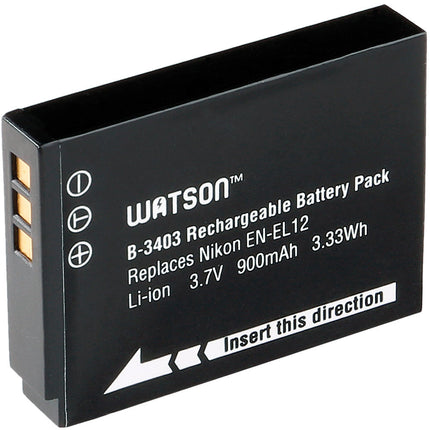 Watson EN-EL12 Batería de Litio 3.7V 900mAh para Nikon con Garantía
