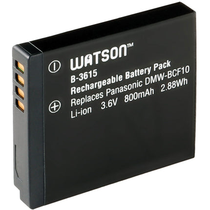 Watson DMW-BCF10 Batería de Ion de Litio 3.6V 800mAh reemplazo Panasonic