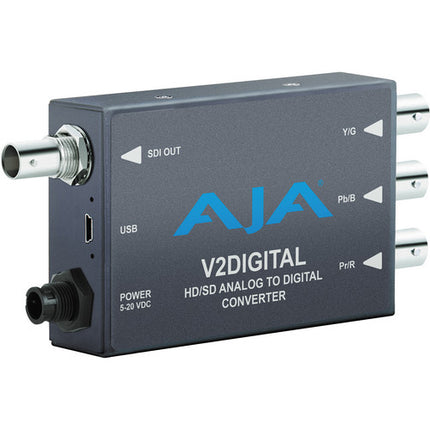 AJA V2Digital Convertidor Mini de Analógico a HD SD SDI 10 bits 5 VDC