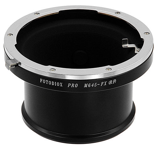 FotodioX Mamiya 645 Pro Adaptador de Lente para Cámaras Fujifilm X-Mount Acabado en Acero Inoxidable