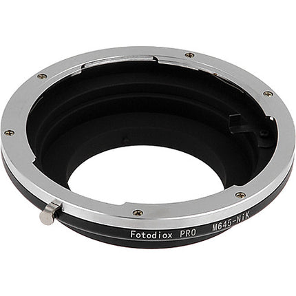 FotodioX Pro Adaptador de Montura para Lente Mamiya 645 a Nikon F con Enfoque Infinito y Acabado en Latón