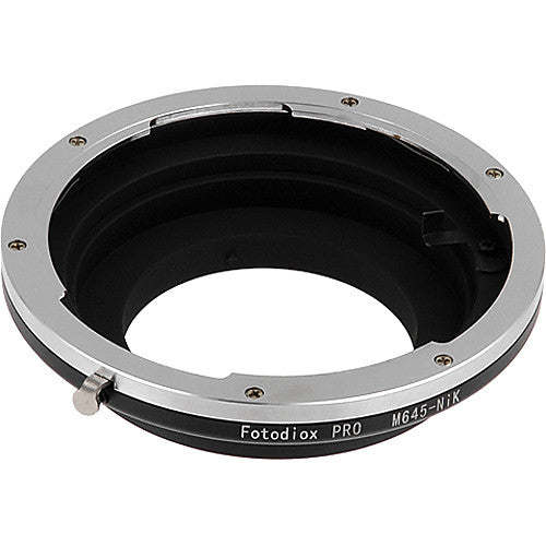 FotodioX Pro Adaptador de Montura para Lente Mamiya 645 a Nikon F con Enfoque Infinito y Acabado en Latón