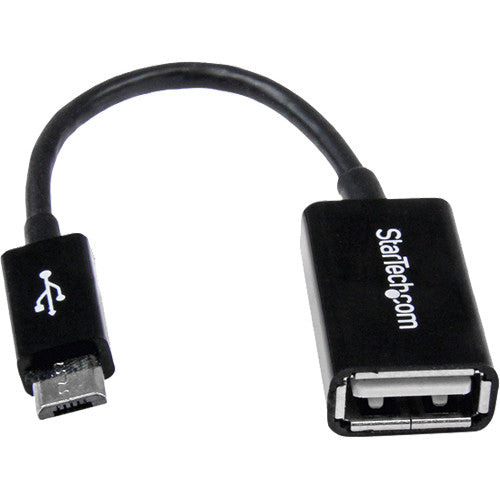 StarTech Adaptador Micro USB macho a USB OTG hembra 5 pulgadas para conexión fácil