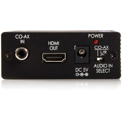 StarTech CPNTA2HDMI Convertidor de vídeo de componente a HDMI con audio cable 0.9m y adaptador de corriente negro