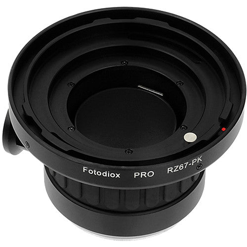 FotodioX Pro Adaptador Montura para Objetivo Mamiya RZ67 a Pentax K con Enfoque Infinito y Montura para Trípode