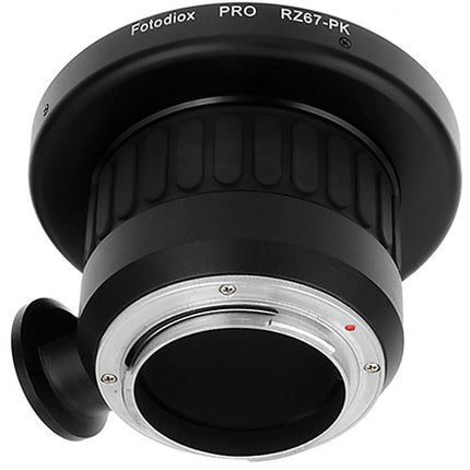 FotodioX Pro Adaptador Montura para Objetivo Mamiya RZ67 a Pentax K con Enfoque Infinito y Montura para Trípode