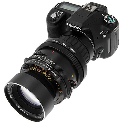 FotodioX Pro Adaptador Montura para Objetivo Mamiya RZ67 a Pentax K con Enfoque Infinito y Montura para Trípode