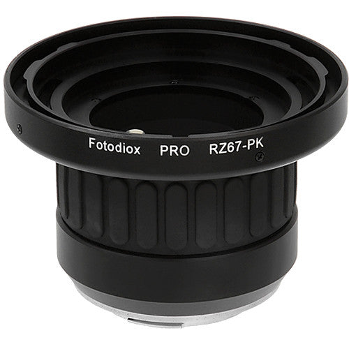 FotodioX Pro Adaptador Montura para Objetivo Mamiya RZ67 a Pentax K con Enfoque Infinito y Montura para Trípode