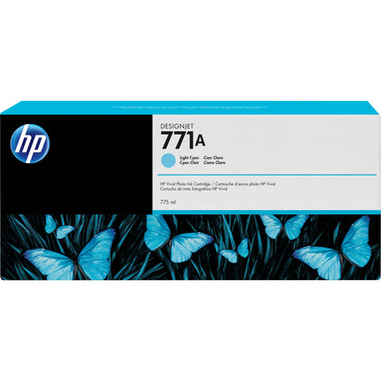 HP 771A DesignJet Cartucho de tinta cian claro 775mL para impresoras Z6200 Z6600 Z6800
