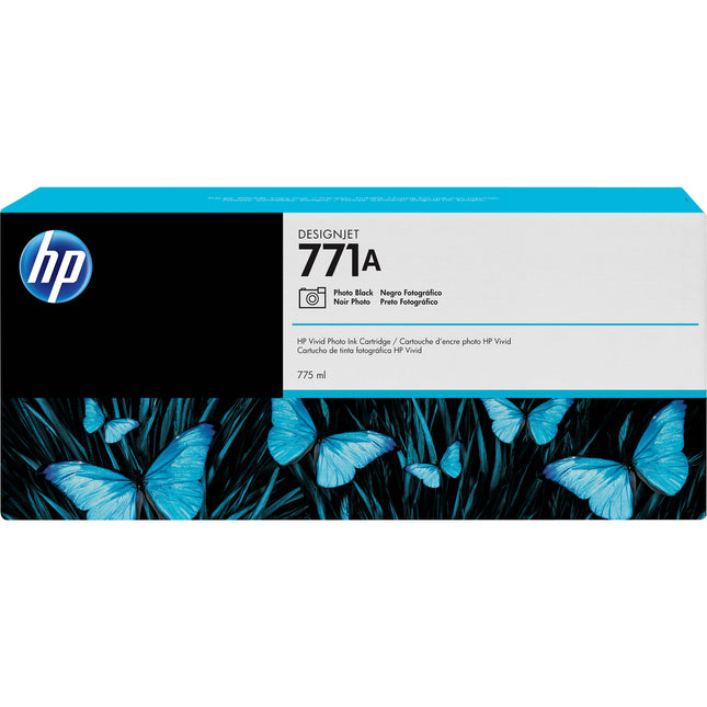 HP 771A DesignJet Tinta Negra Foto 775mL para Impresoras 42 y 60 Pulgadas