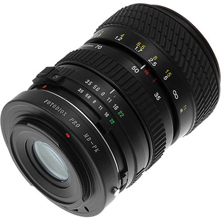 FotodioX Pro Adaptador de Montura para Lente Minolta MC/MD a Pentax K con Corrección de Enfoque y Acabado en Latón