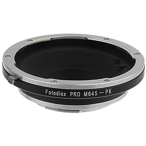 FotodioX Pro Adaptador de Montura para Objetivo Mamiya 645 a Pentax K con Enfoque Infinito