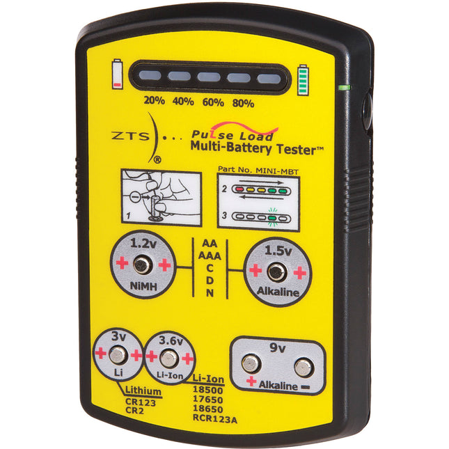 ZTS Mini Multi-Battery Tester Probador de Baterías LED Pantalla 2 Segundos