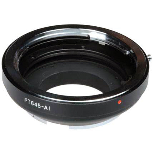 FotodioX Pro Adaptador Montura Lente Pentax 645 a Nikon F Acero inoxidable Latón
